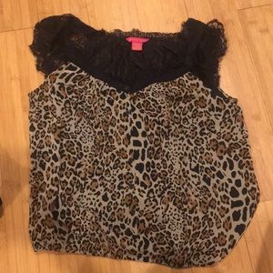Cheetah print lace top